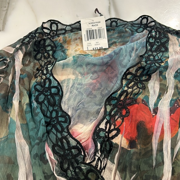 Bohemian Flowy Print Tunic Top-NWT-Sz M - Picture 6 of 8